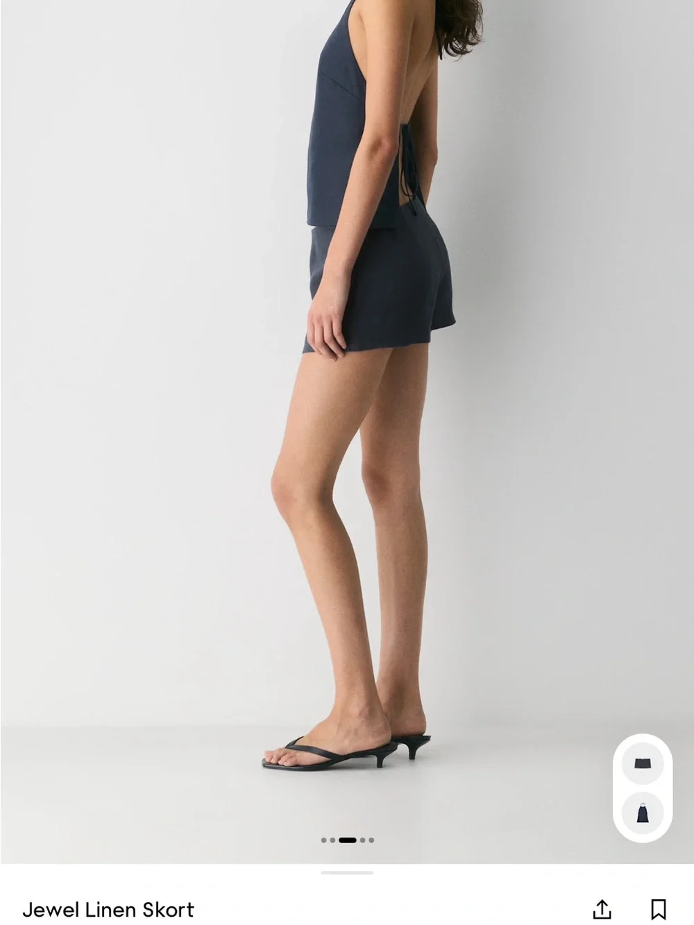 Aritzia Navy Mini Skort